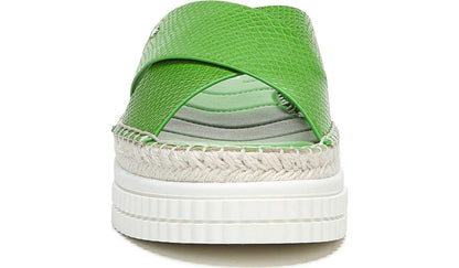 Franco Sarto Franco Barb Platform Slide Sandal Green Apple Faux Leather
