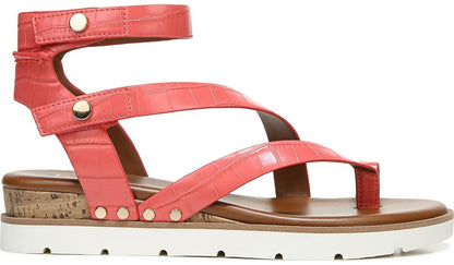 Franco Sarto Franco Daven Gladiator Sandal Coral Faux Leather