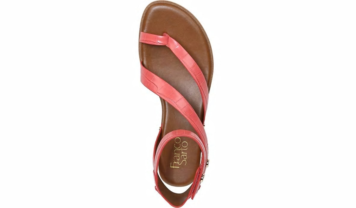 Franco Sarto Franco Daven Gladiator Sandal Coral Faux Leather