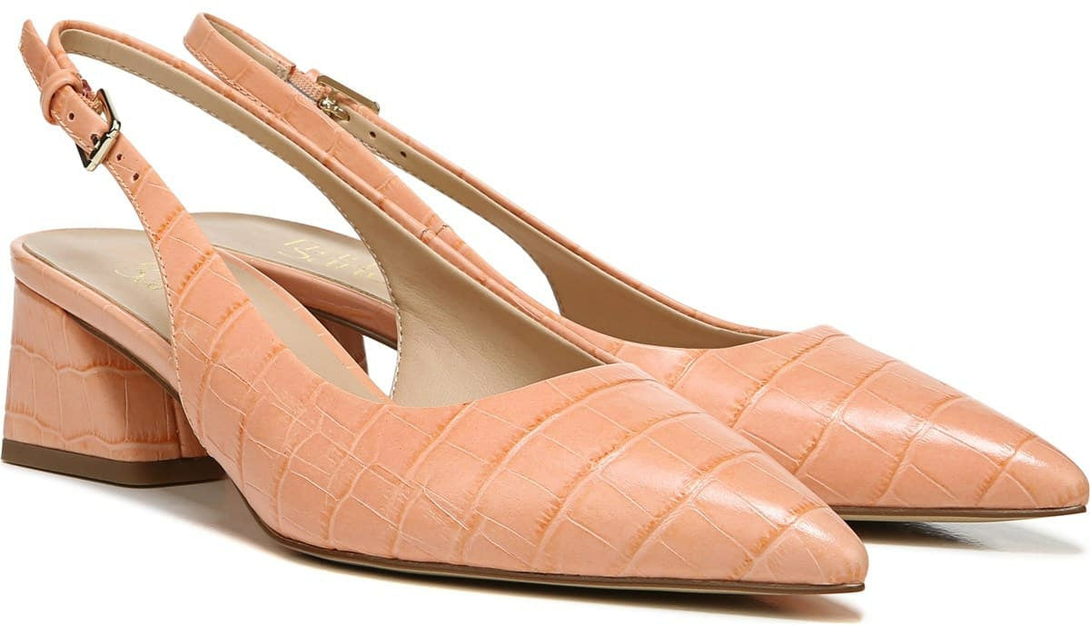Franco Sarto Franco Racer Slingback Pump Peach Leather