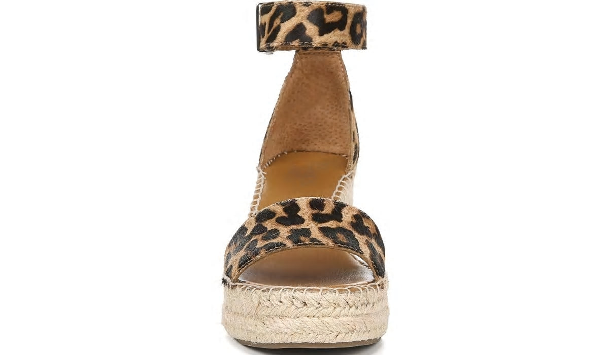 Franco Sarto Franco Clemens Espadrille Wedge Sandal Leopard Calf Hair