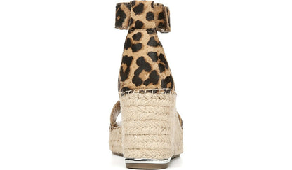 Franco Sarto Franco Clemens Espadrille Wedge Sandal Leopard Calf Hair
