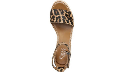 Franco Sarto Franco Clemens Espadrille Wedge Sandal Leopard Calf Hair