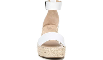 Franco Sarto Franco Clemens Espadrille Wedge Sandal White Leather
