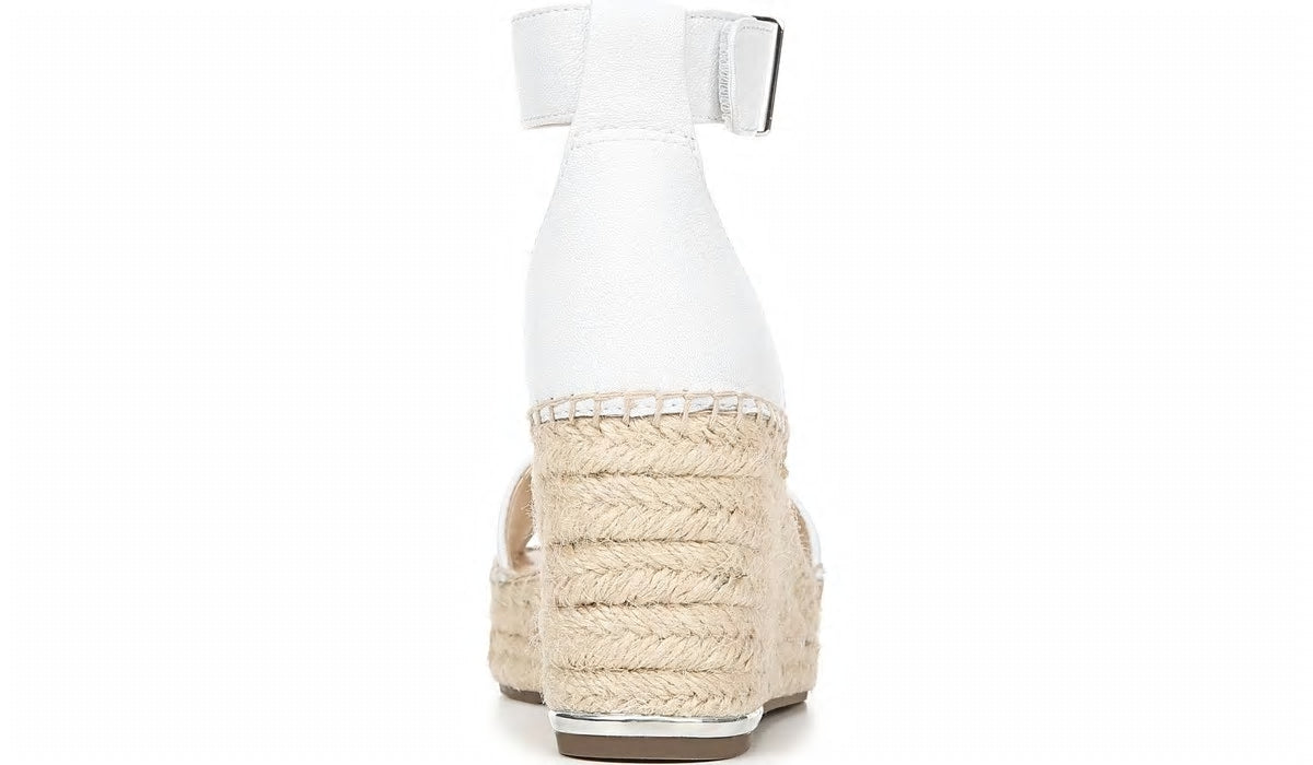 Franco Sarto Franco Clemens Espadrille Wedge Sandal White Leather