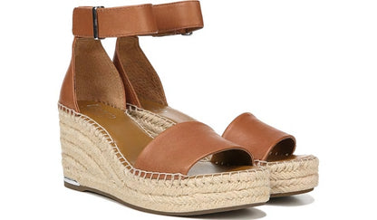 Franco Sarto Franco Clemens Espadrille Wedge Sandal Tan Leather