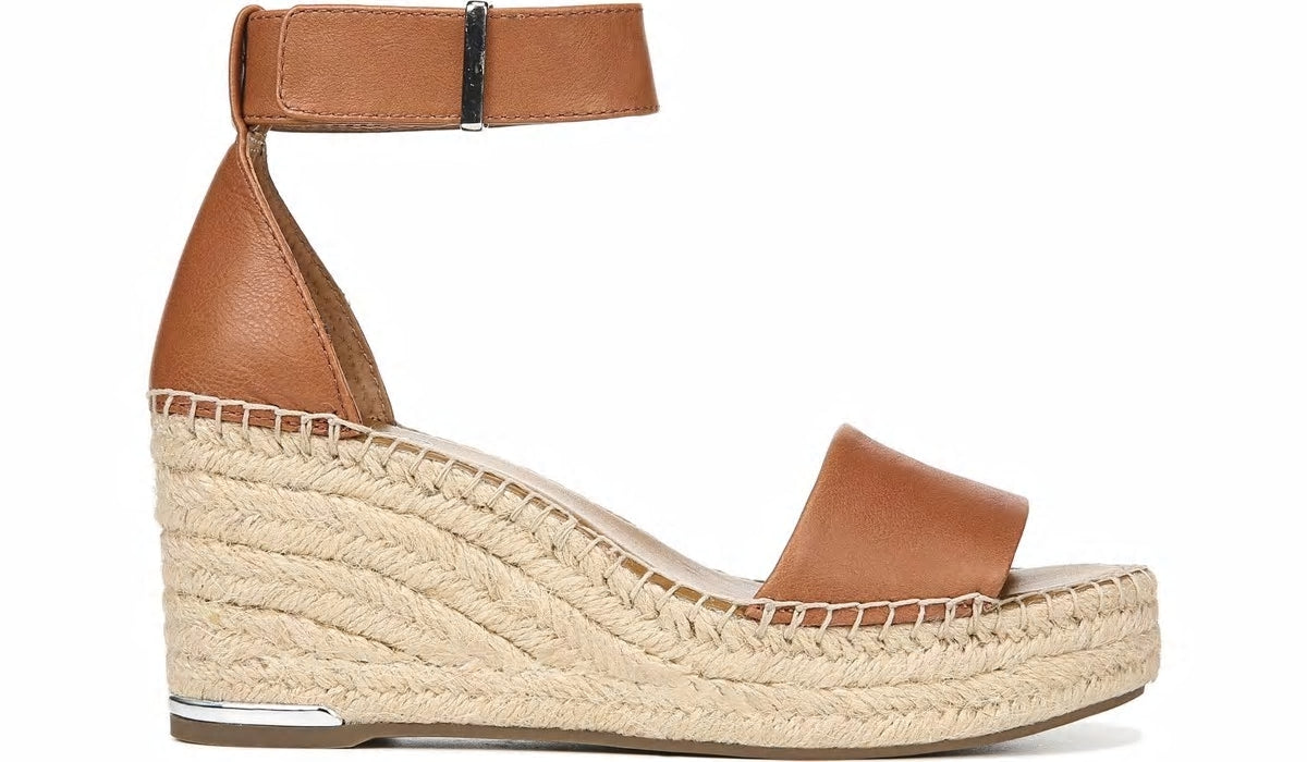 Franco Sarto Franco Clemens Espadrille Wedge Sandal Tan Leather