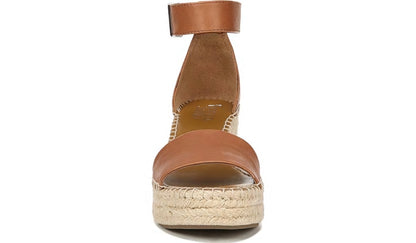 Franco Sarto Franco Clemens Espadrille Wedge Sandal Tan Leather