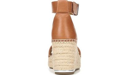 Franco Sarto Franco Clemens Espadrille Wedge Sandal Tan Leather