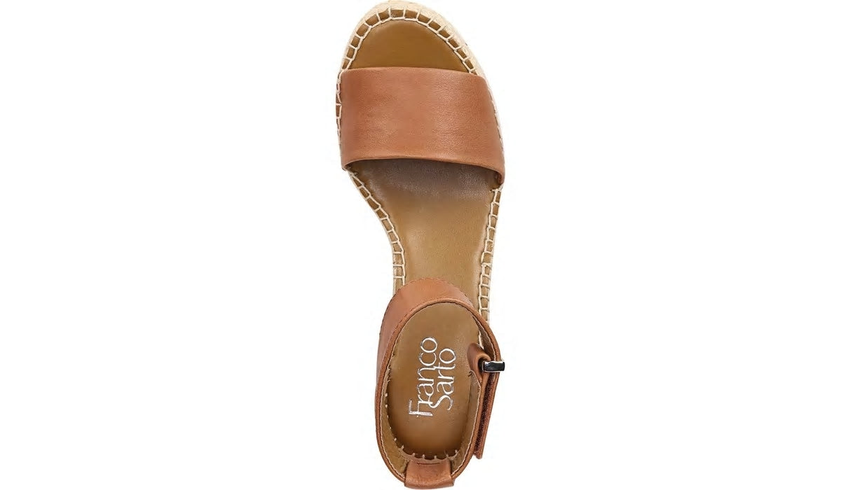 Franco Sarto Franco Clemens Espadrille Wedge Sandal Tan Leather