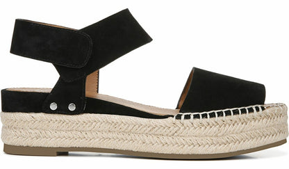 Franco Sarto Sarto Oak Espadrille Sandal Black Suede