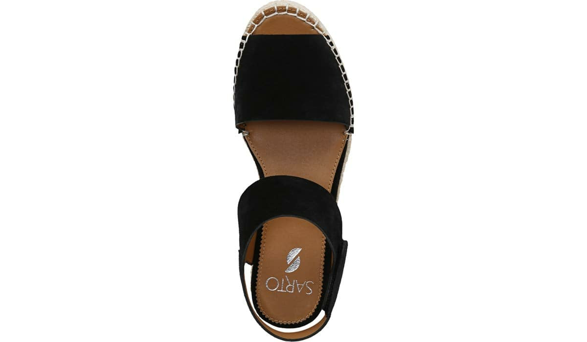 Franco Sarto Sarto Oak Espadrille Sandal Black Suede