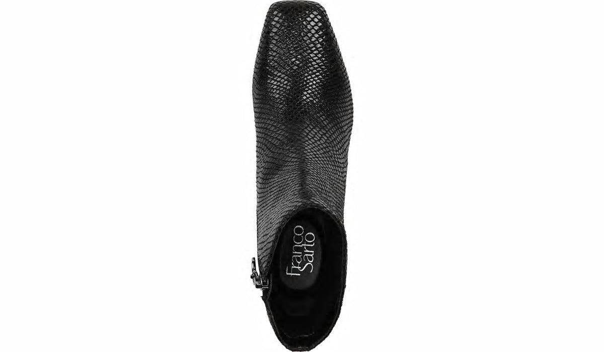 Franco Sarto Franco Marquee Bootie Black Snake Print Leather