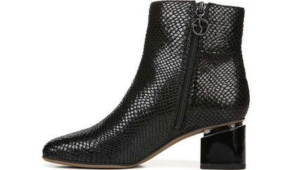 Franco Sarto Franco Marquee Bootie Black Snake Print Leather