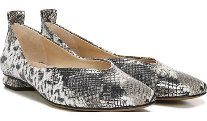 Franco Sarto Franco Ailee Flat Silver Snake Metallic