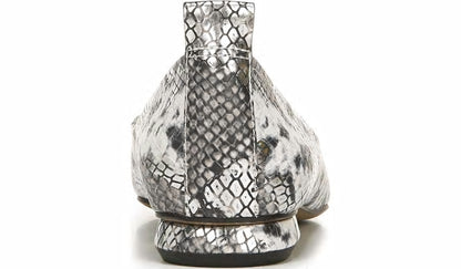 Franco Sarto Franco Ailee Flat Silver Snake Metallic
