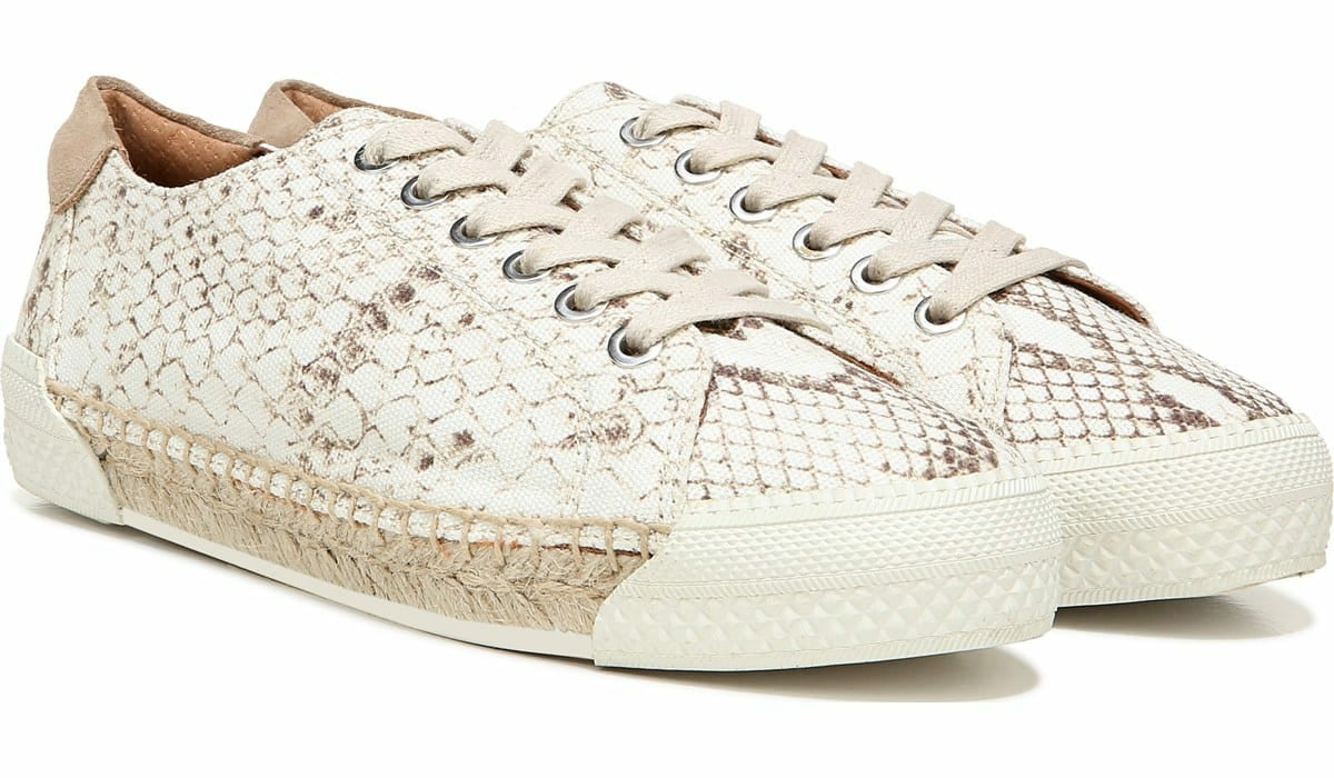 Franco Sarto Franco Lessia 2 Lace Up Sneaker Natural Snake Canvas