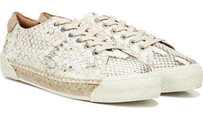 Franco Sarto Franco Lessia 2 Lace Up Sneaker Natural Snake Canvas