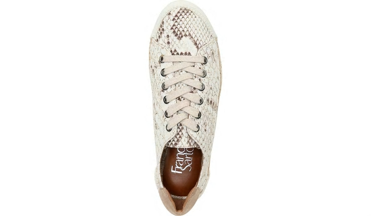 Franco Sarto Franco Lessia 2 Lace Up Sneaker Natural Snake Canvas