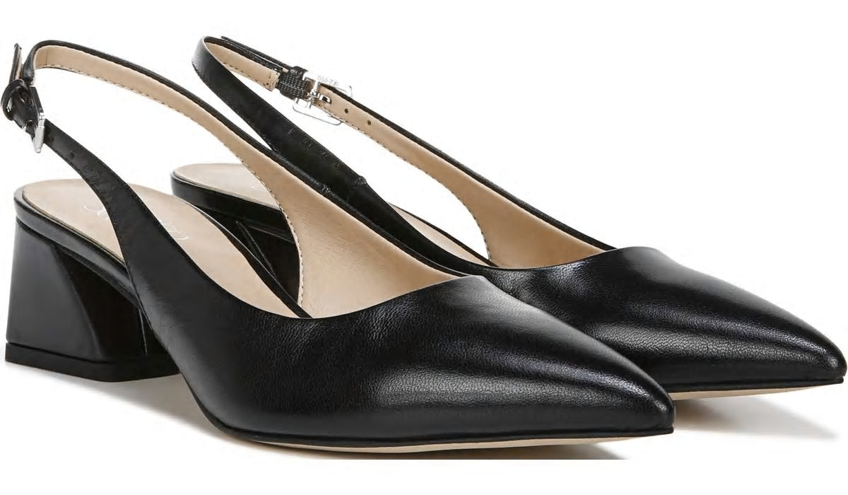 Franco Sarto Franco Racer Slingback Pump Black Leather