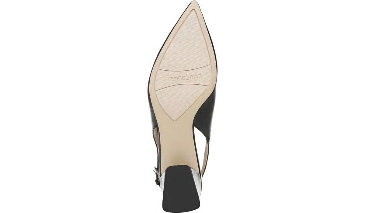 Franco Sarto Franco Racer Slingback Pump Black Leather