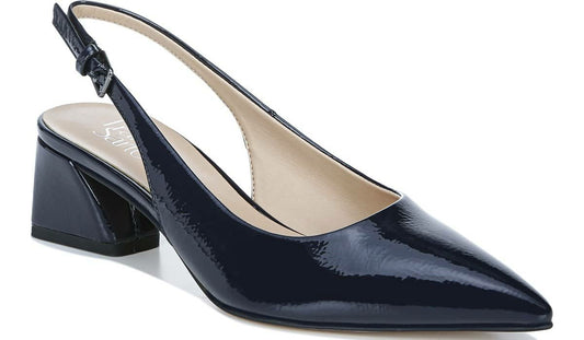Franco Sarto Franco Racer Slingback Pump Midnight Patent Faux Leather