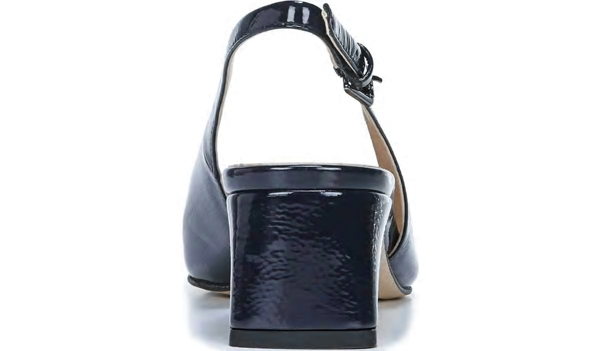 Franco Sarto Franco Racer Slingback Pump Midnight Patent Faux Leather