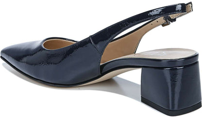 Franco Sarto Franco Racer Slingback Pump Midnight Patent Faux Leather