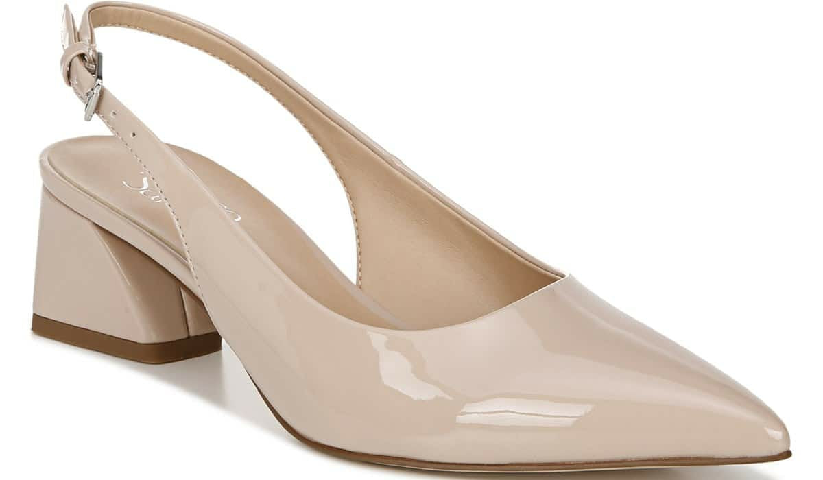 Franco Sarto Franco Racer Slingback Pump Nude Patent Faux Leather