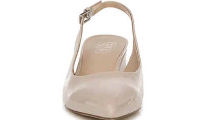 Franco Sarto Franco Racer Slingback Pump Nude Patent Faux Leather
