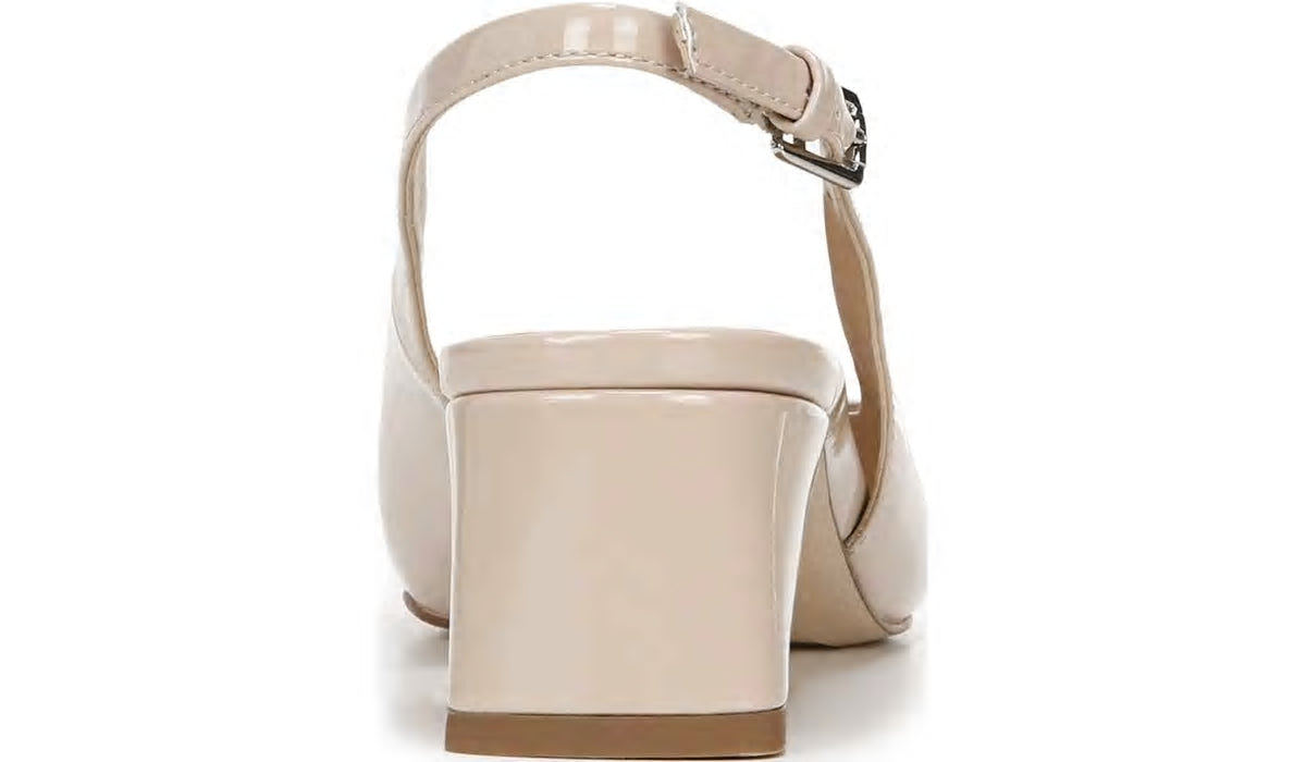 Franco Sarto Franco Racer Slingback Pump Nude Patent Faux Leather