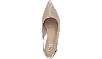 Franco Sarto Franco Racer Slingback Pump Nude Patent Faux Leather