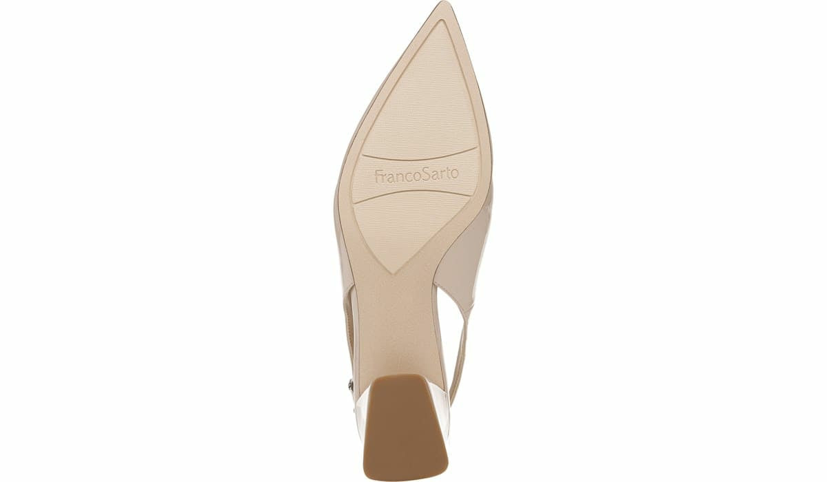 Franco Sarto Franco Racer Slingback Pump Nude Patent Faux Leather
