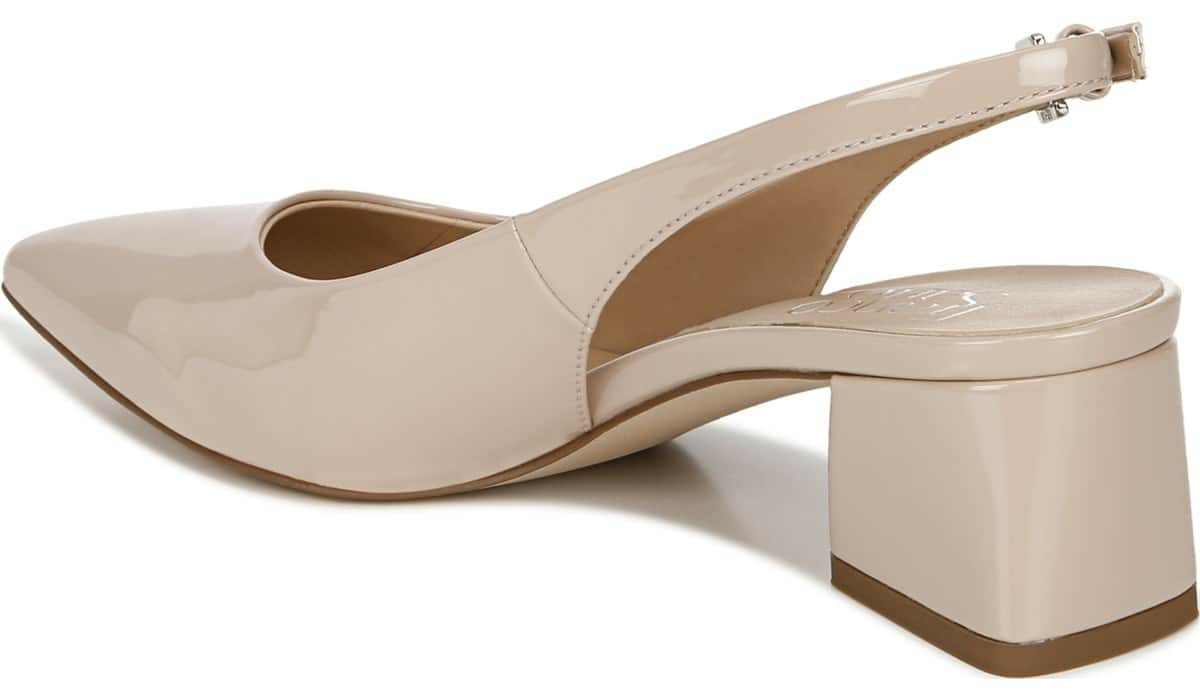Franco Sarto Franco Racer Slingback Pump Nude Patent Faux Leather