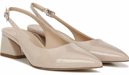 Franco Sarto Franco Racer Slingback Pump Nude Patent Faux Leather