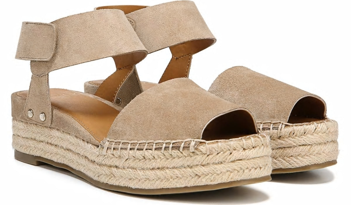 Franco Sarto Sarto Oak Espadrille Sandal Dark Sand Suede