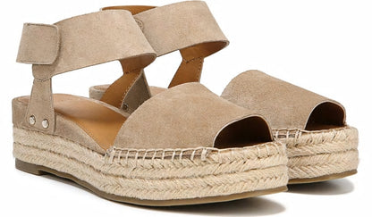 Franco Sarto Sarto Oak Espadrille Sandal Dark Sand Suede