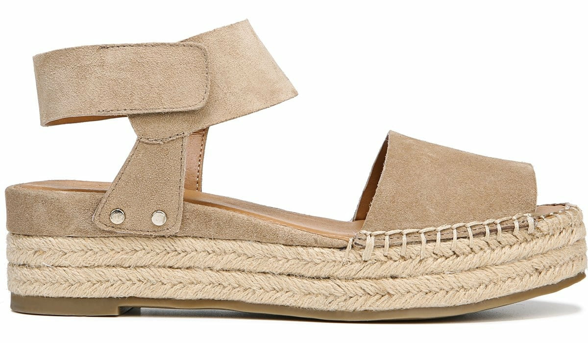 Franco Sarto Sarto Oak Espadrille Sandal Dark Sand Suede