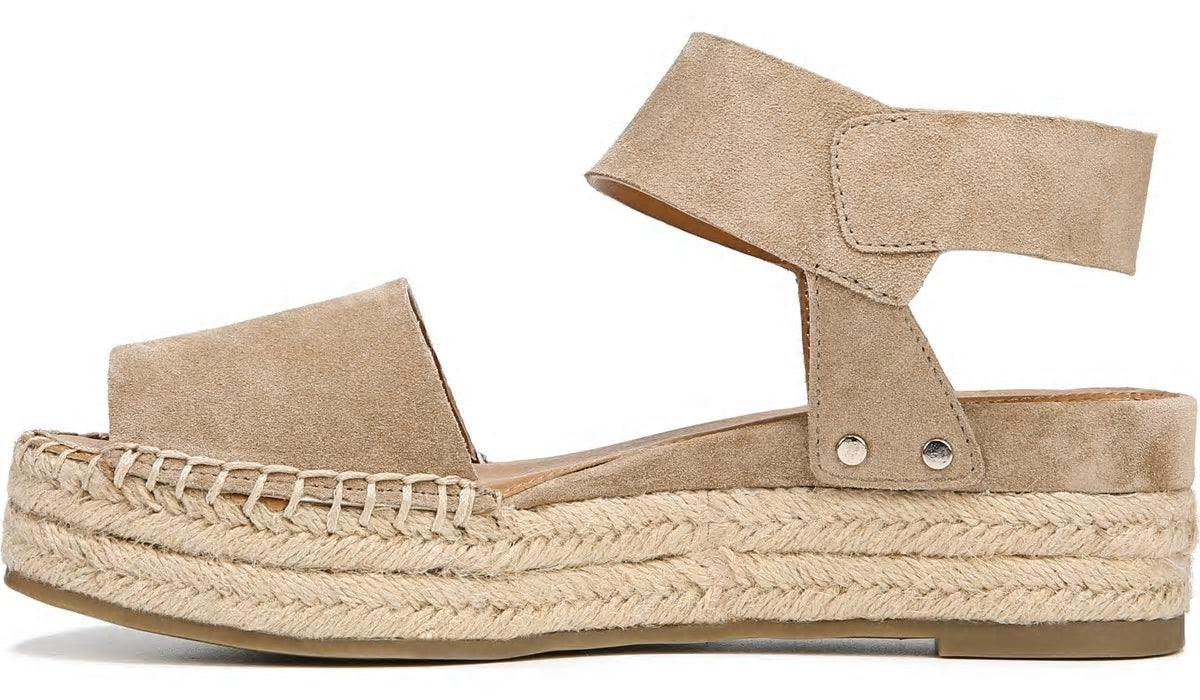 Franco Sarto Sarto Oak Espadrille Sandal Dark Sand Suede
