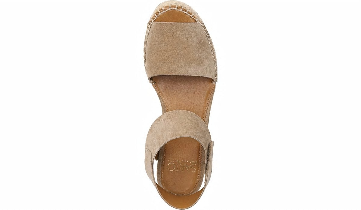 Franco Sarto Sarto Oak Espadrille Sandal Dark Sand Suede