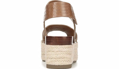 Franco Sarto Sarto Leo 2 Espadrille Wedge Sandal Saddle Snake Print Leather