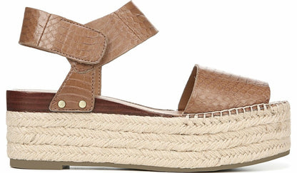 Franco Sarto Sarto Leo 2 Espadrille Wedge Sandal Saddle Snake Print Leather
