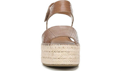 Franco Sarto Sarto Leo 2 Espadrille Wedge Sandal Saddle Snake Print Leather