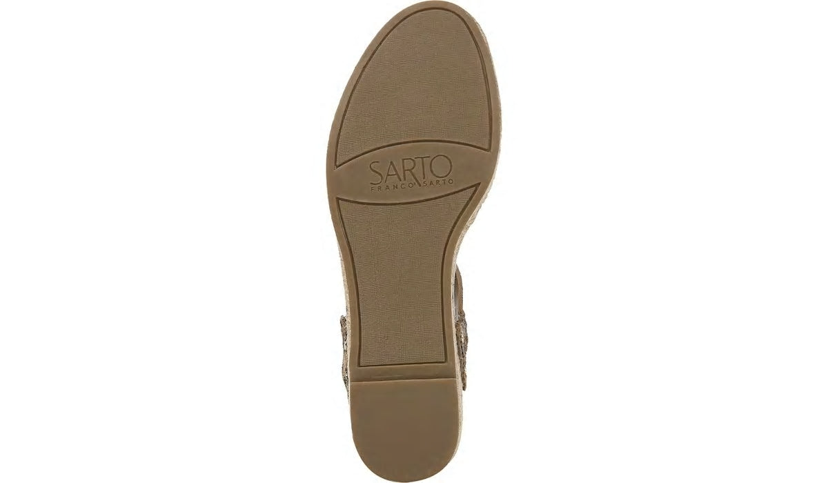 Franco Sarto Sarto Oak Espadrille Sandal Leopard Print Calf Hair