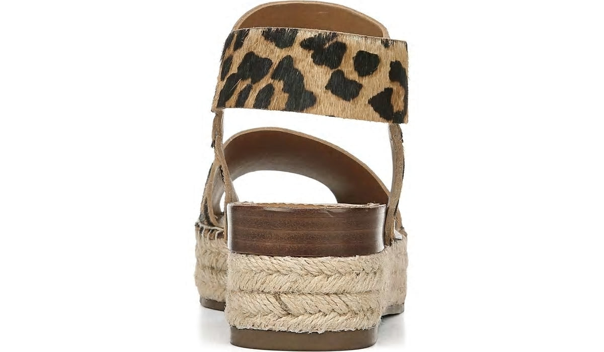 Franco Sarto Sarto Oak Espadrille Sandal Leopard Print Calf Hair