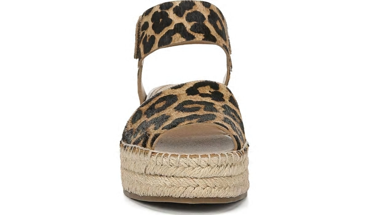 Franco Sarto Sarto Oak Espadrille Sandal Leopard Print Calf Hair
