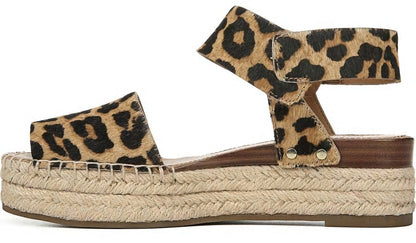 Franco Sarto Sarto Oak Espadrille Sandal Leopard Print Calf Hair