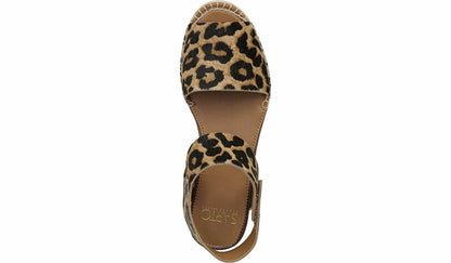 Franco Sarto Sarto Oak Espadrille Sandal Leopard Print Calf Hair