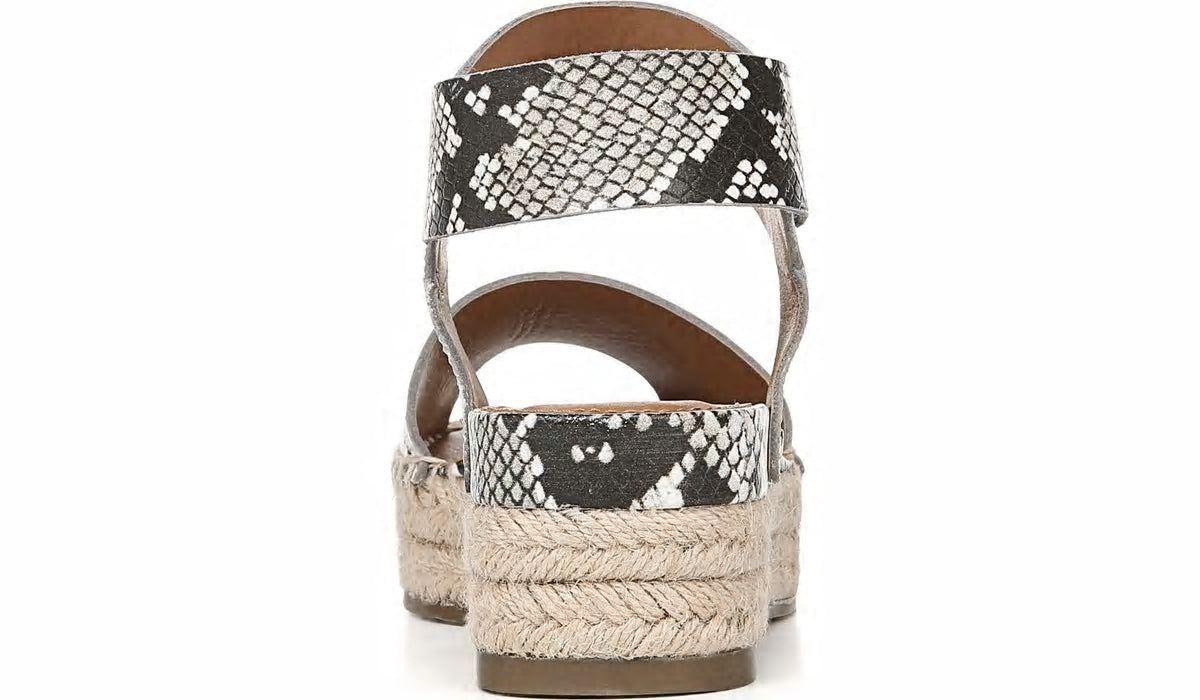 Franco Sarto Sarto Oak Espadrille Sandal Natural Snake Print Leather