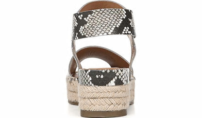 Franco Sarto Sarto Oak Espadrille Sandal Natural Snake Print Leather